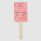 Roze perkamflorroze handwaaier (Achterkant)