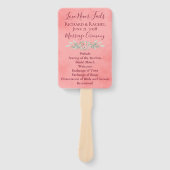 Roze perkamflorroze handwaaier (Voorkant)