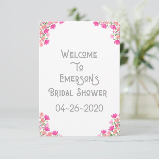 Roze & persbriefing Uitnodiging #1 (Staand voorkant)