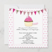 Roze perskoeken Baby shower Uitnodiging (Voorkant)