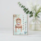 Roze perskoeken en Rozen Visitekaartjes (Staand voorkant)