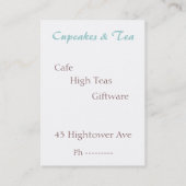 Roze perskoeken en Rozen Visitekaartjes (Achterkant)