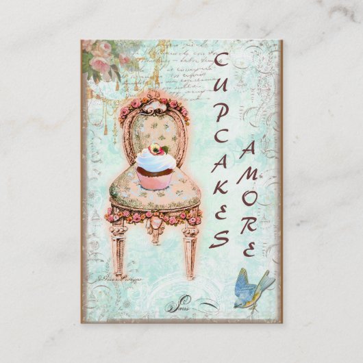 Roze perskoeken en Rozen Visitekaartjes (Voorkant)