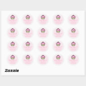 Roze perskoeken - Gepersonaliseerde Stickers van b (Vel)