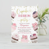 Roze perskoeken Versiering Partij Vergoedingsdag Kaart (Staand voorkant)