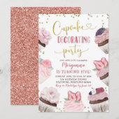 Roze perskoeken Versiering Partij Vergoedingsdag Kaart (Voorkant / Achterkant)