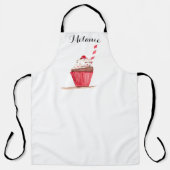 Roze perskoeken zoet handgetekende bakken schort (Voorkant)