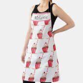 Roze perskoeken zoet handgetekende broodkookpan schort (Insitu)