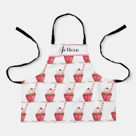 Roze perskoeken zoet handgetekende Kinderen Schort