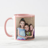 Roze personaliseer FOTO-TEMPLATE Gift Coffee-Mok Mok (Links)