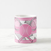 Roze personaliseer Tennis Koffiemok (Center)