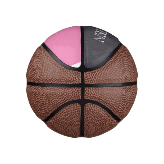 Roze persoonlijk naamnummer Chalkboard etsen Basketbal (Rechts)