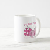 Roze Persoonlijke Boerderijperk Koffiemok (Voorkant rechts)