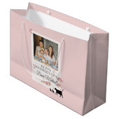 Roze persoonlijke foto en Moederdag Groot Cadeauzakje (Voorkant Gekanteld)