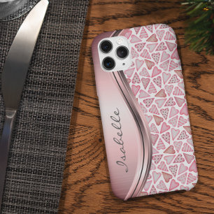 Roze persoonlijke harten Valentijn Love Case-Mate iPhone Case