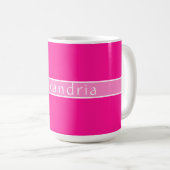 Roze Persoonlijke Naam Koffiemok (Voorkant rechts)