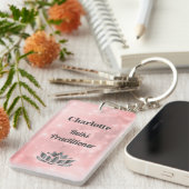 Roze persoonlijke Reiki-beoefenaar ontwerp Sleutelhanger (Voorkant Rechts)
