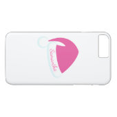 Roze persoonlijke Santa Hat iPhone 7 Case-Mate iPhone Case (Achterkant (Horizontaal))