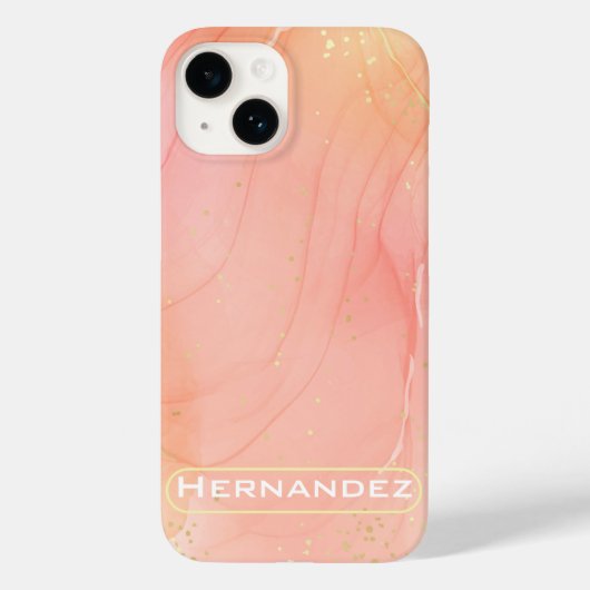 Roze Persoonlijke Stijlvolle aangepaste naam Case-Mate iPhone Case (Achterkant)