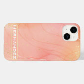 Roze Persoonlijke Stijlvolle aangepaste naam Case-Mate iPhone Case (Achterkant (horizontaal))