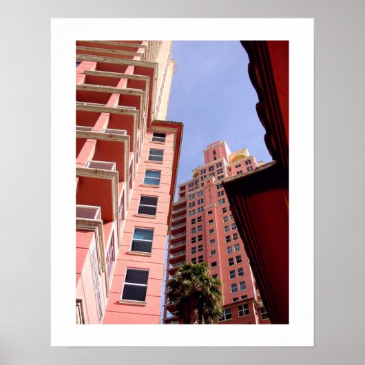 Roze perspectief: Art Deco Poster (Voorkant)