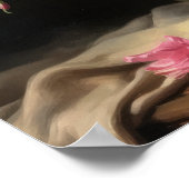 Roze Peruaanse Lelie Bloemen Art Print Poster (Hoek)