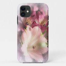 Roze Peruaanse Lilies Floral Cell Telefoon Case
