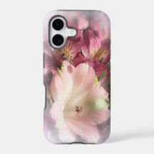 Roze Peruaanse Lilies Floral Cell Telefoon Case