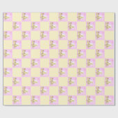 Roze pervlinderpapier cadeaupapier (Vlak)