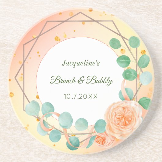 Roze Perzenkruid Brunch Floral Sandstone Onderzett Zandsteen Onderzetter (Voorkant)