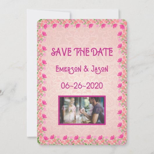 Roze & Perzik #2 Save The Date (Voorkant)