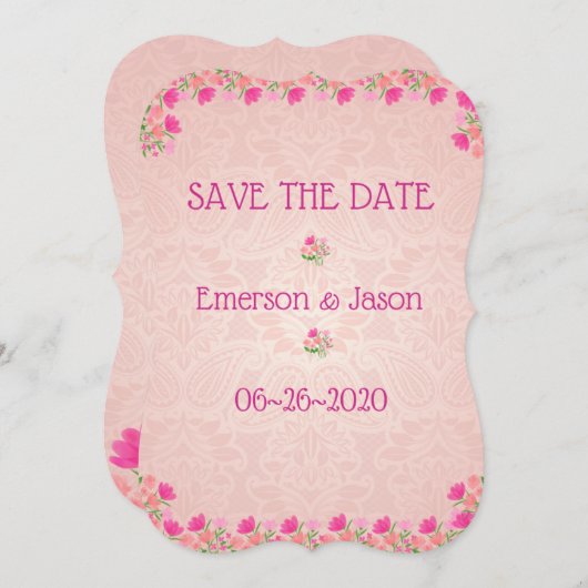 Roze & Perzik #4 Save The Date (Voorkant / Achterkant)