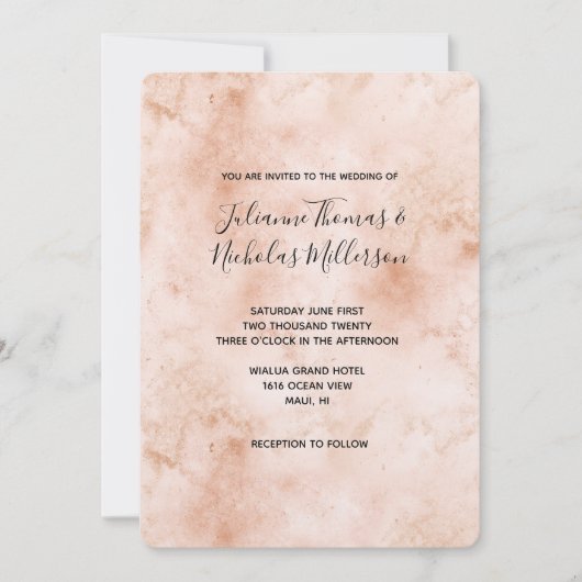 Roze perzik Abstract Kaart (Voorkant)