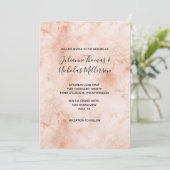 Roze perzik Abstract Kaart (Staand voorkant)