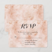 Roze Perzik Abstract RSVP (Voorkant / Achterkant)