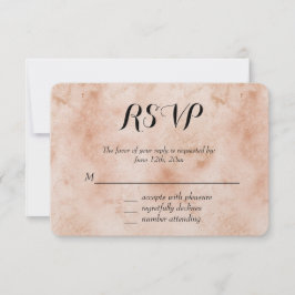 Roze Perzik Abstract RSVP Kaartje