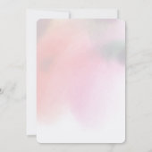 Roze Perzik Aquarel Abstract Kaart (Achterkant)