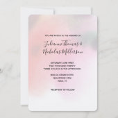 Roze Perzik Aquarel Abstract Kaart (Voorkant)