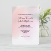 Roze Perzik Aquarel Abstract Kaart (Staand voorkant)
