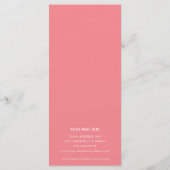 Roze Perzik Aquarel Haar Make-up Stylist Prijzen Menu (Achterkant)