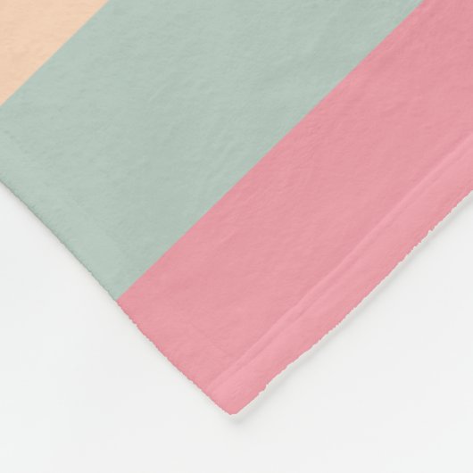 Roze perzik Blauwgroen gestreept Sjabloon Modern E Fleece Deken (Hoek)