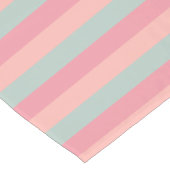 Roze perzik Blauwgroen gestreept Sjabloon pastel k Korte Tafelloper (Hoek)