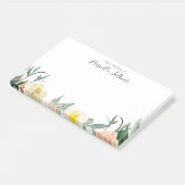 Roze & perzik bloemen van het bureau van post-it® notes (Schuin)