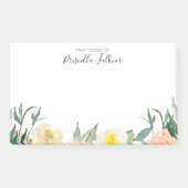 Roze & perzik bloemen van het bureau van post-it® notes (Voorkant)