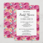  roze perzik bloemen Vrijgezellenfeest Kaart (Voorkant / Achterkant)