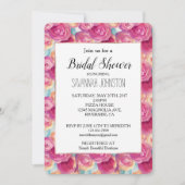  roze perzik bloemen Vrijgezellenfeest Kaart (Voorkant)