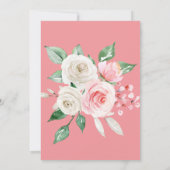 Roze perzik bloemig Vrijgezellenfeest Kaart (Achterkant)