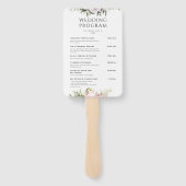 Roze Perzik Bloemige Elegante Trouwprogramma's Handwaaier (Achterkant)