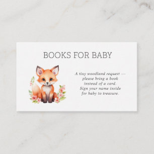 Roze Perzik Bosvos Fox Boeken voor Baby Informatiekaartje
