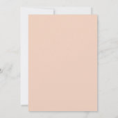 Roze Perzik Botanische Romantische Bruiloft Kaart (Achterkant)